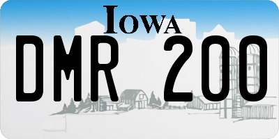 IA license plate DMR200