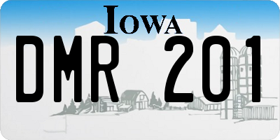 IA license plate DMR201