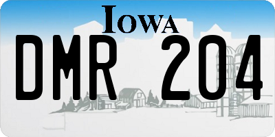 IA license plate DMR204