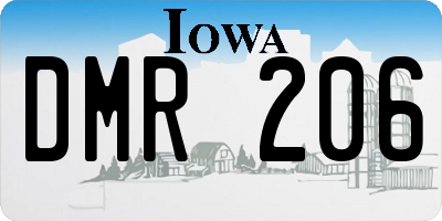 IA license plate DMR206