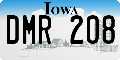 IA license plate DMR208