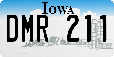 IA license plate DMR211