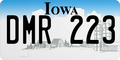 IA license plate DMR223