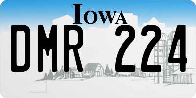 IA license plate DMR224