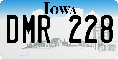 IA license plate DMR228