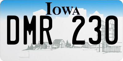 IA license plate DMR230