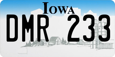 IA license plate DMR233
