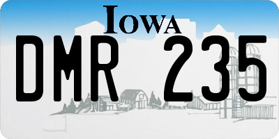IA license plate DMR235