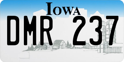 IA license plate DMR237