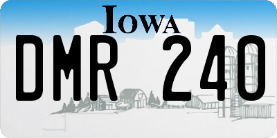 IA license plate DMR240