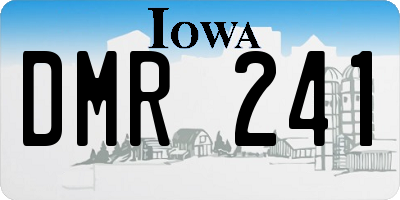 IA license plate DMR241