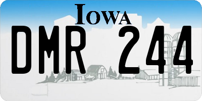 IA license plate DMR244