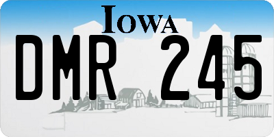 IA license plate DMR245