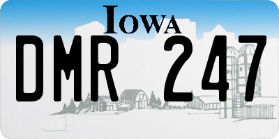IA license plate DMR247