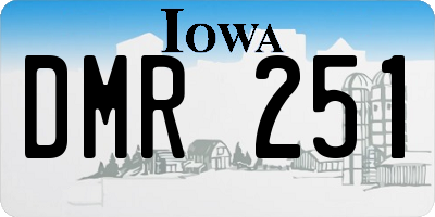 IA license plate DMR251