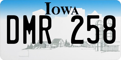 IA license plate DMR258