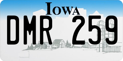 IA license plate DMR259