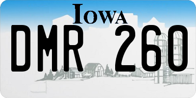 IA license plate DMR260