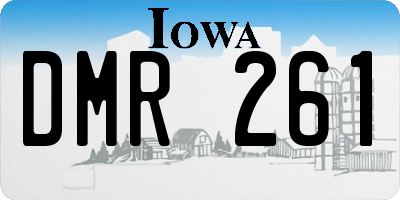 IA license plate DMR261