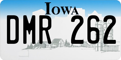 IA license plate DMR262