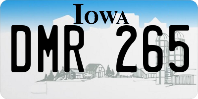 IA license plate DMR265