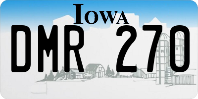 IA license plate DMR270