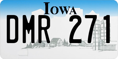IA license plate DMR271
