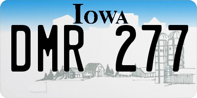 IA license plate DMR277