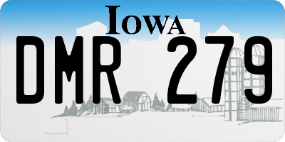 IA license plate DMR279