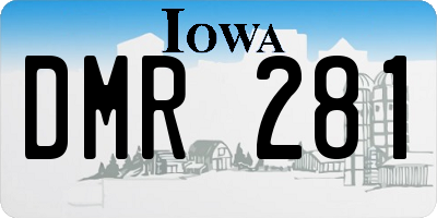 IA license plate DMR281