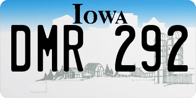 IA license plate DMR292