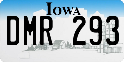 IA license plate DMR293