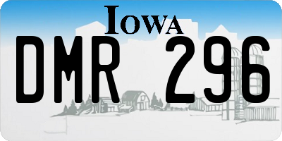 IA license plate DMR296