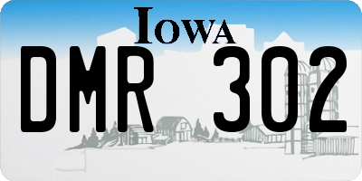 IA license plate DMR302
