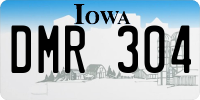 IA license plate DMR304