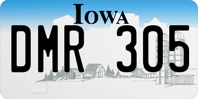 IA license plate DMR305