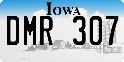 IA license plate DMR307