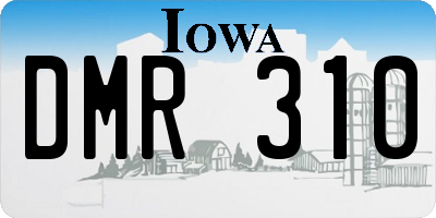 IA license plate DMR310