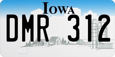IA license plate DMR312