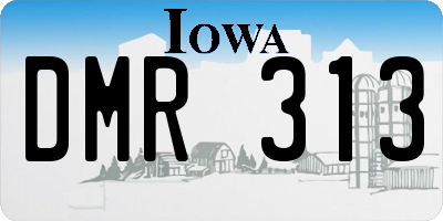 IA license plate DMR313