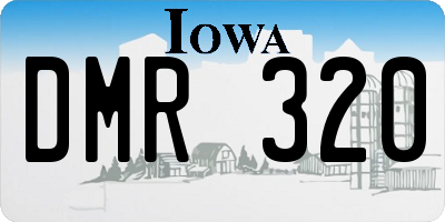 IA license plate DMR320