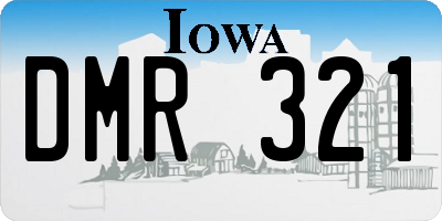 IA license plate DMR321
