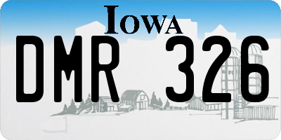 IA license plate DMR326