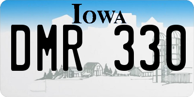 IA license plate DMR330