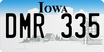 IA license plate DMR335