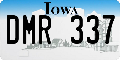 IA license plate DMR337