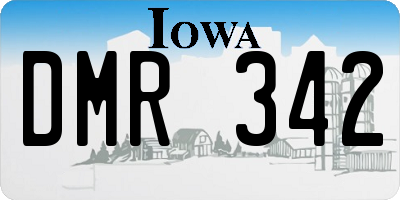 IA license plate DMR342