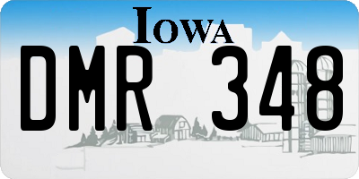 IA license plate DMR348