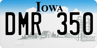 IA license plate DMR350