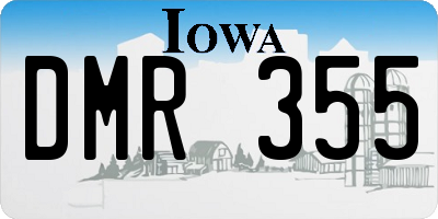 IA license plate DMR355